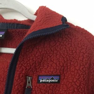 Red wool Patagonia zip up